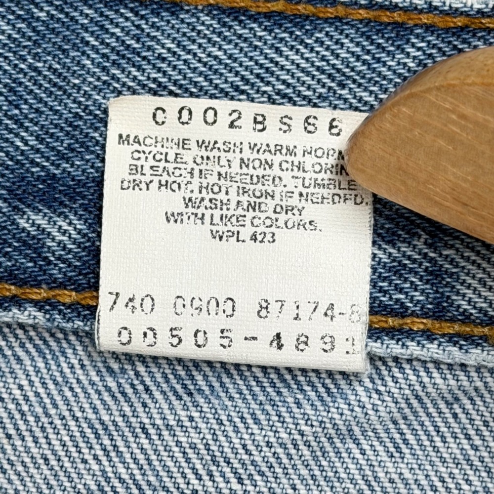 Levis 505 Mens Size 40 Vintage Light Wash Denim Cutoff Shorts Regular Fit Blue - Picture 3 of 7